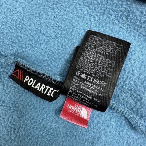 The North Face Girl's Blue‎ Gray Vintage Denali Polartec Full Zip Jacket L/C41 - Picture 14 of 16
